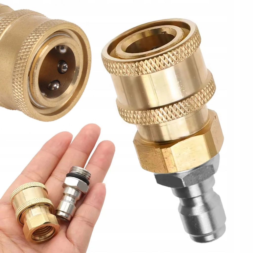 Adattatore Sgancio Rapido QC14 – 1/4" Femmina a 1/4" Maschio | Ottone + Acciaio Inox