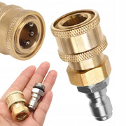 Adattatore Sgancio Rapido QC14 – 1/4" Femmina a 1/4" Maschio | Ottone + Acciaio Inox