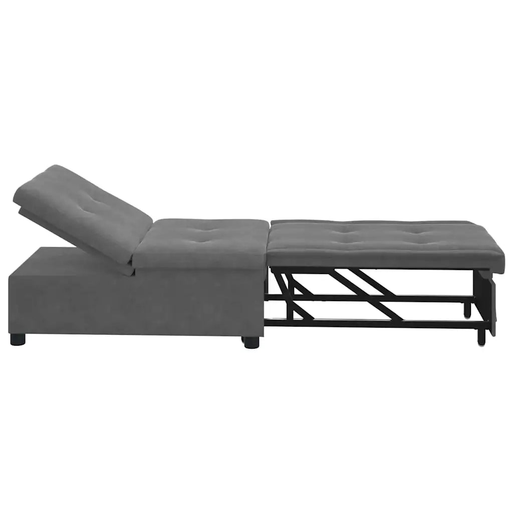 Divano letto | Sof¨¤ letto | Letto singolo Estraibile Grigio scuro 194 x 67 x 82 cm