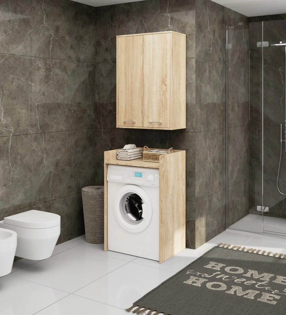 Mobile bagno sospeso AKORD FIN W64 H934 Quercia Sonoma 2 ante 64x94x30 cm