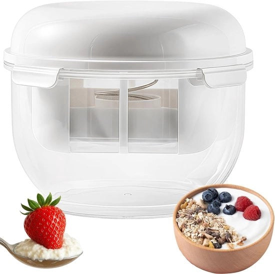 Strainer per Yogurt con Grande Capacità - Contenitore Trasparente - Filtro a Maglie Finte - Facile da Pulire - Consistenza Soffice - Strainer per Formaggi