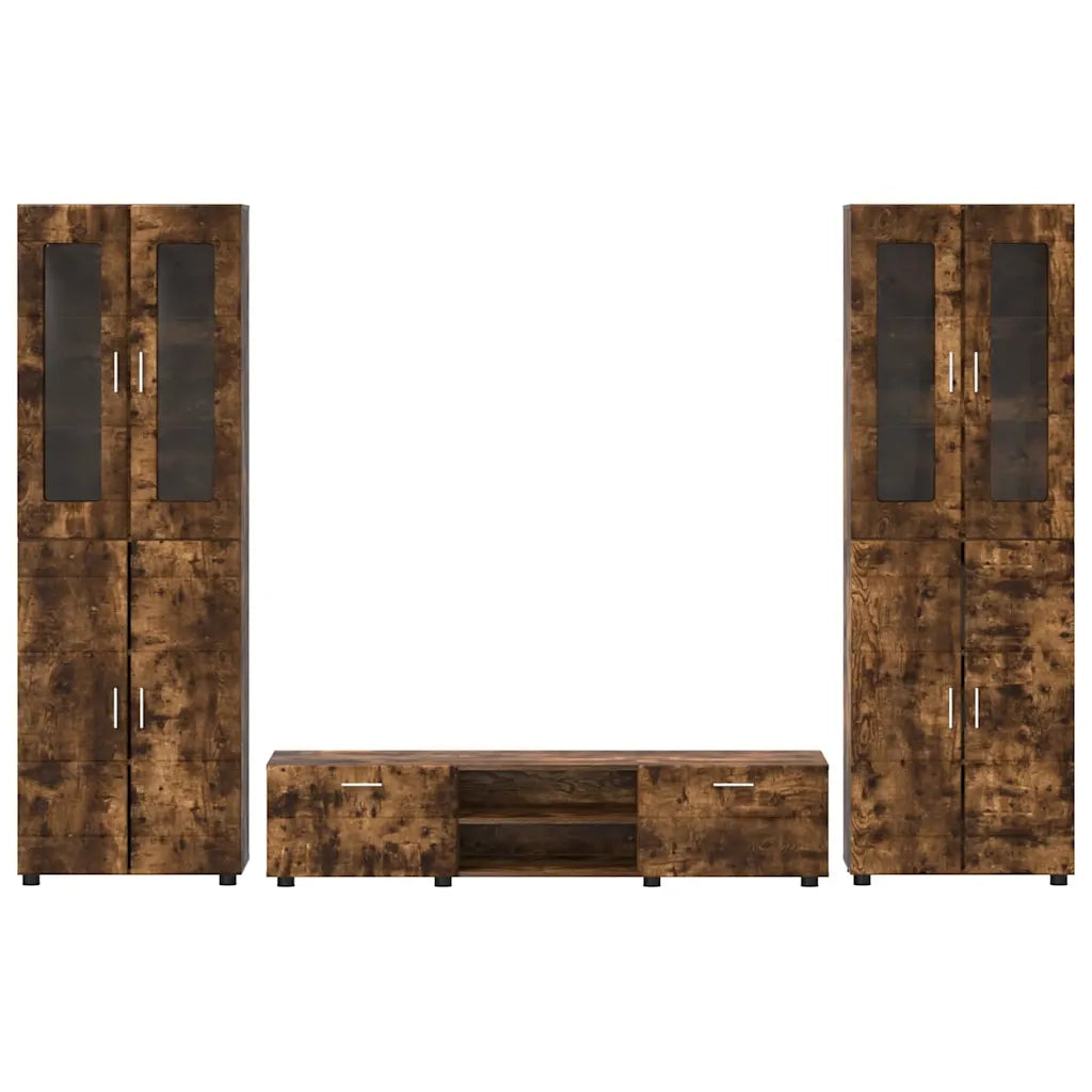Set mobile TV FLORIN 3 pcs Rovere fumé Legno multistrato 3397999