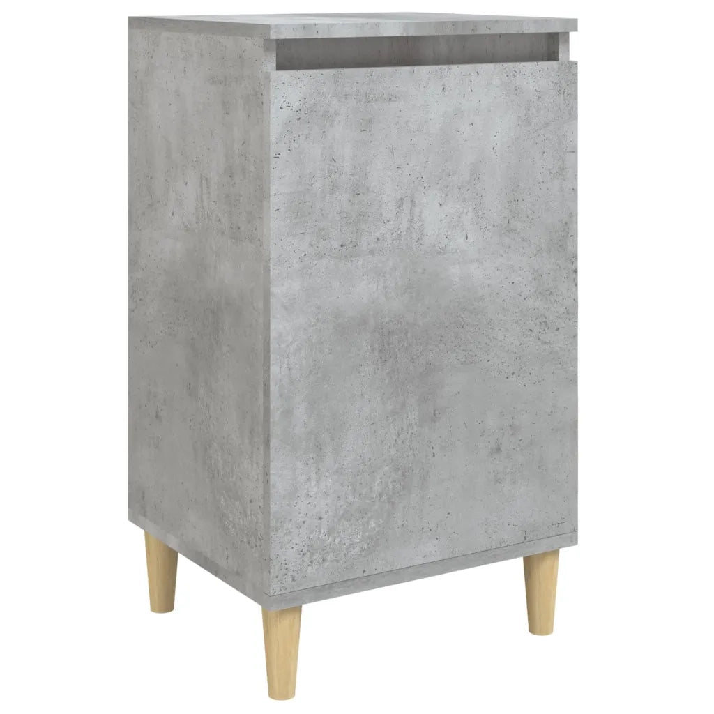 Comodino Grigio Cemento 40x35x70 cm in Legno Multistrato 819636