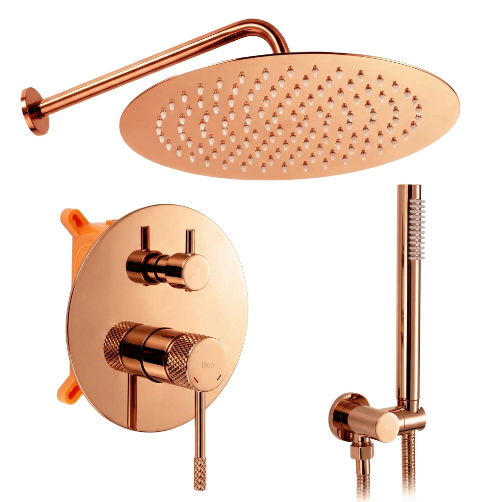 Set Doccia Da Incasso Rea Venti Copper + Box