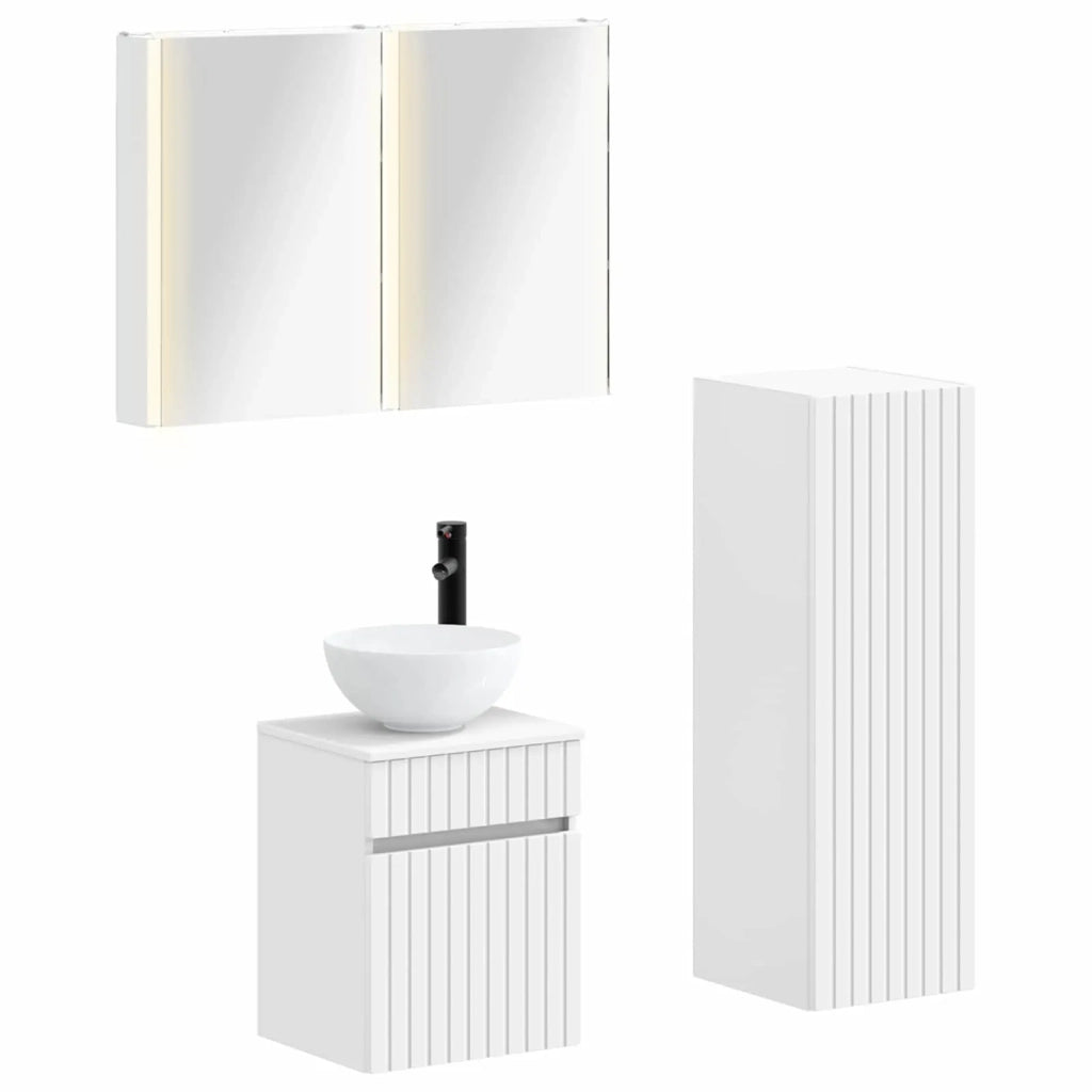 Set di mobili per il bagno 4 pz Bianco 3407471