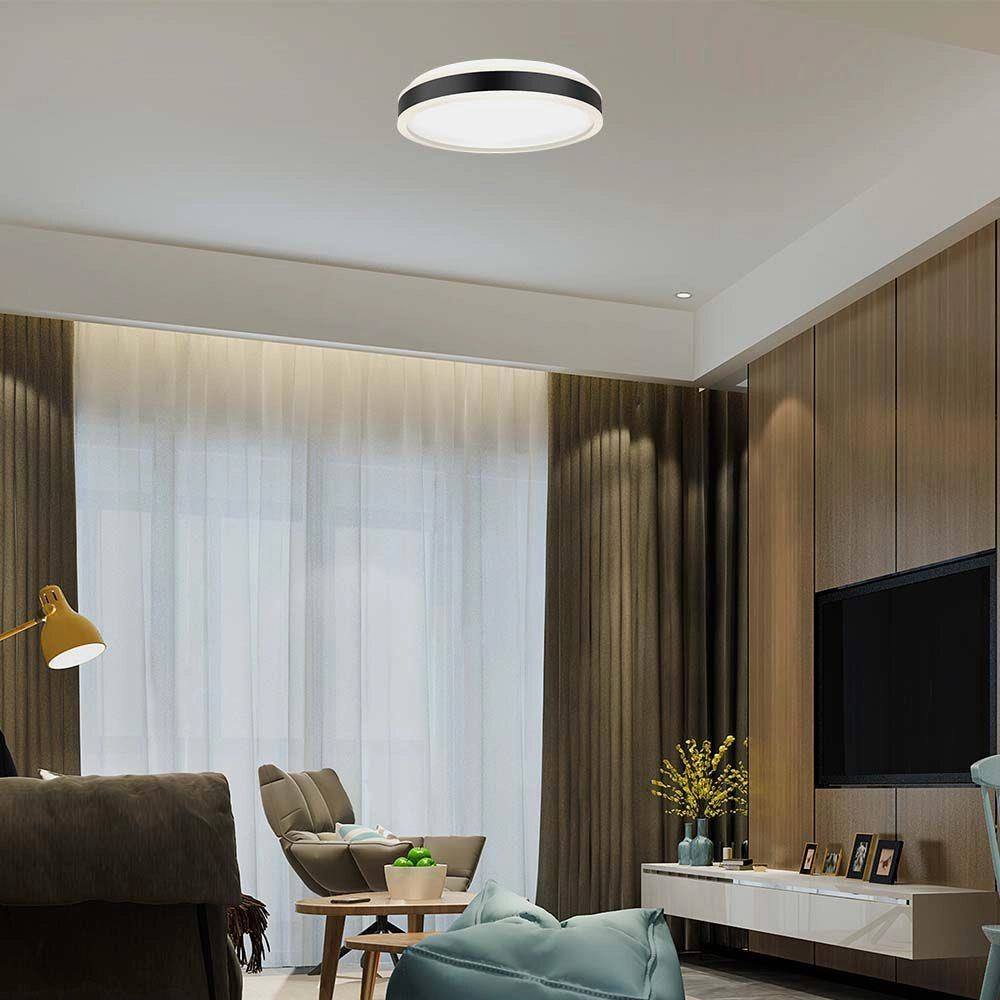 Plafoniera LED V-TAC VT-7780 24W 4000K 2500lm Nero 45cm