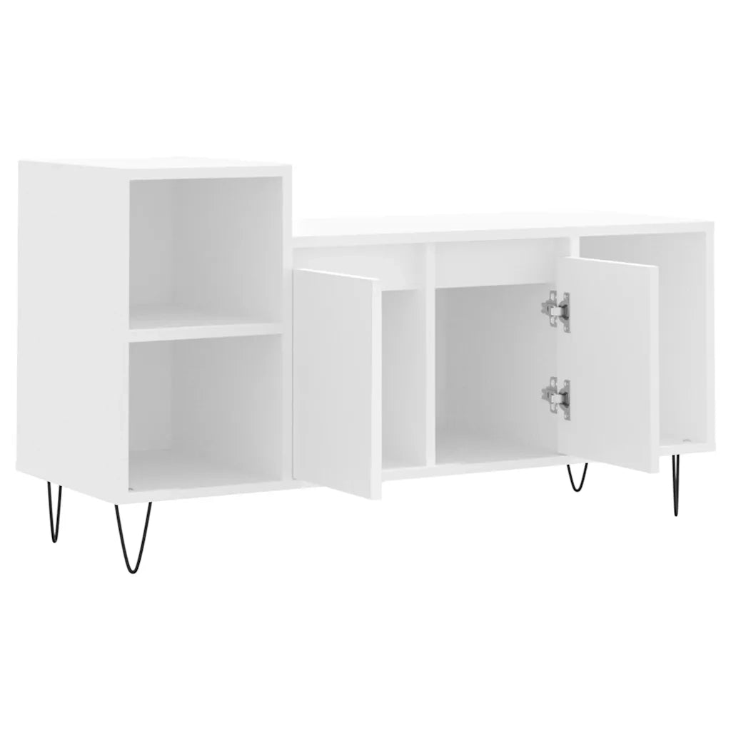 Mobile Porta TV-Mobile per TV-Credenza TV Bianco 100x35x55 cm in Legno Multistrato 372673