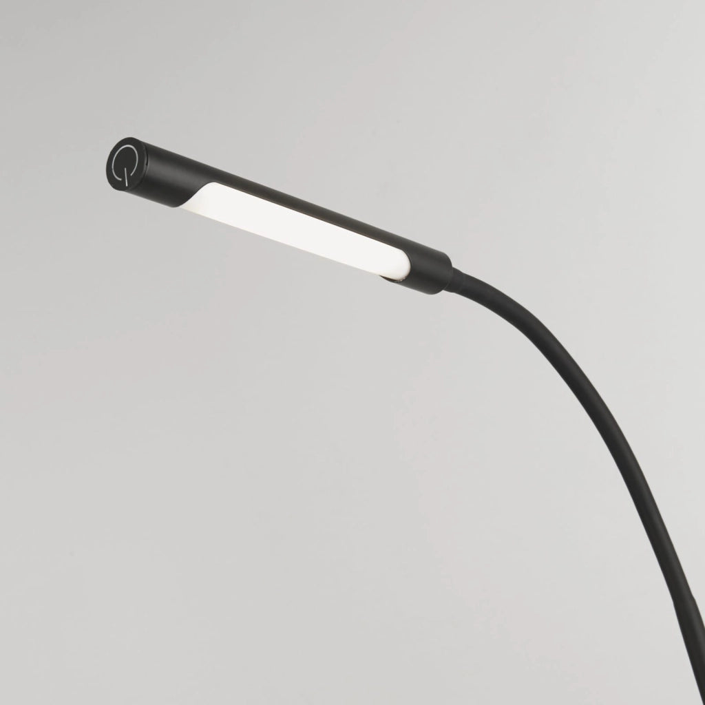 Lampada da terra a LED ricaricabile Plume - Nero