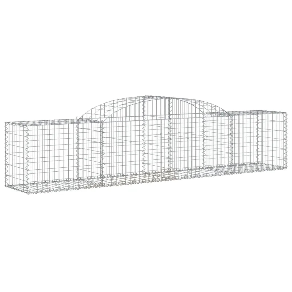 Cesti Gabbioni ad Arco 7 pz 300x50x60/80 cm Ferro Zincato 3146670