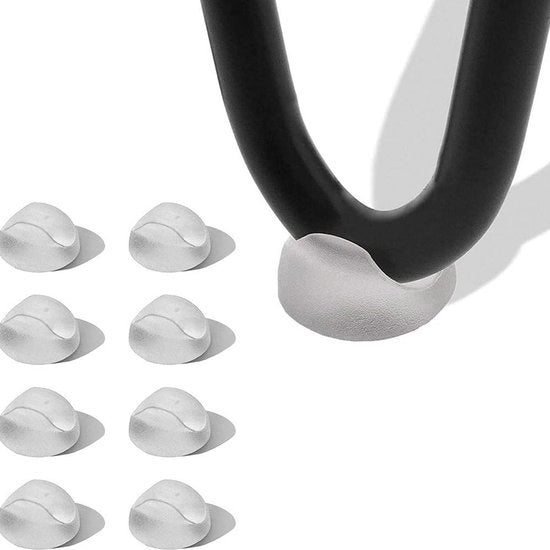 Set di 8 protezioni per gambe di tavolo e piedi di mobili - Adatti per tubi di 3/8-1/2 pollici di diametro - Protezioni per pavimento in gomma.