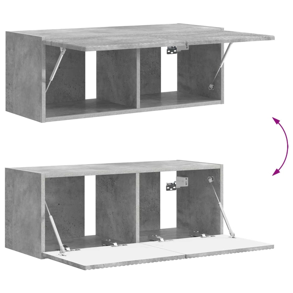 Set mobile TV 3 pz | Armadietto TV | Mobile Porta TV Grigio cemento Legno multistrato