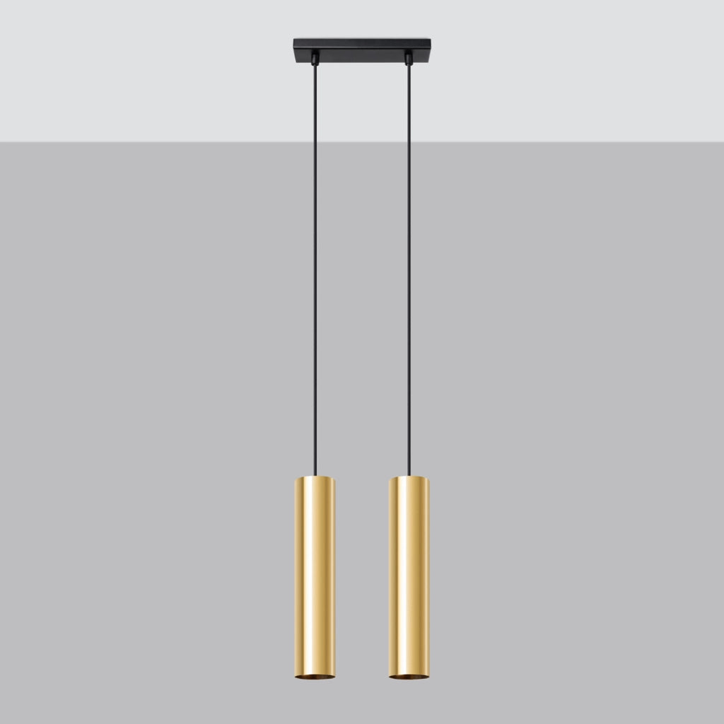 Lampada da parete in acciaio verde oceano LAGOS 2x GU10 LED Max 10W Oro lucido