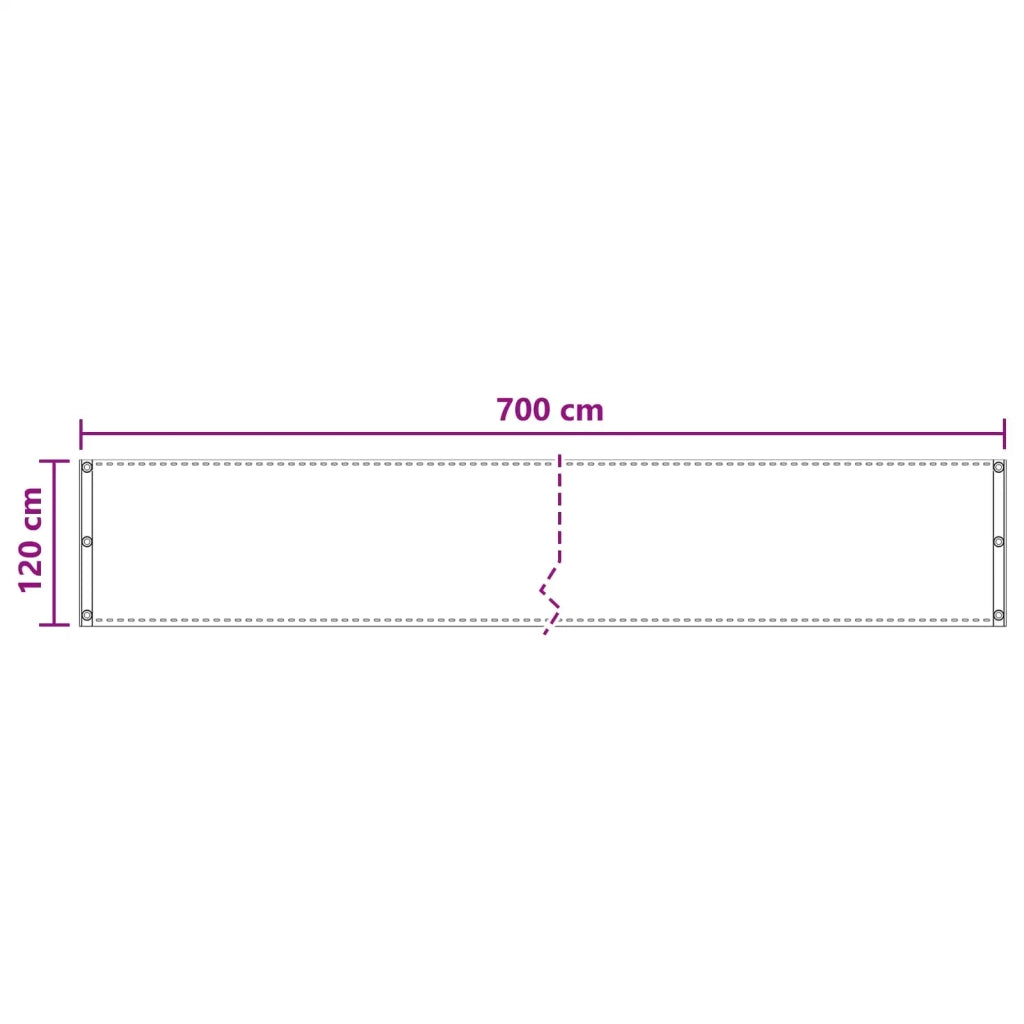 Schermo da balcone Terracotta 120 x 700 cm HDPE e alluminio 4002965