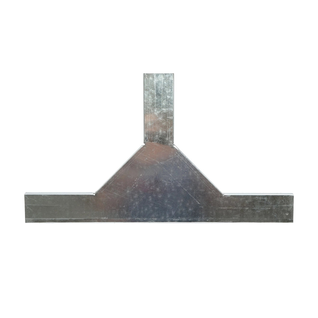 Derivazione a T orizzontale in acciaio zincato per grondaia 25x50mm
