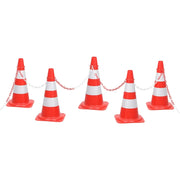 Set Segnaletica Coni Stradali e Catena da 10 m Rosso Bianco 150948