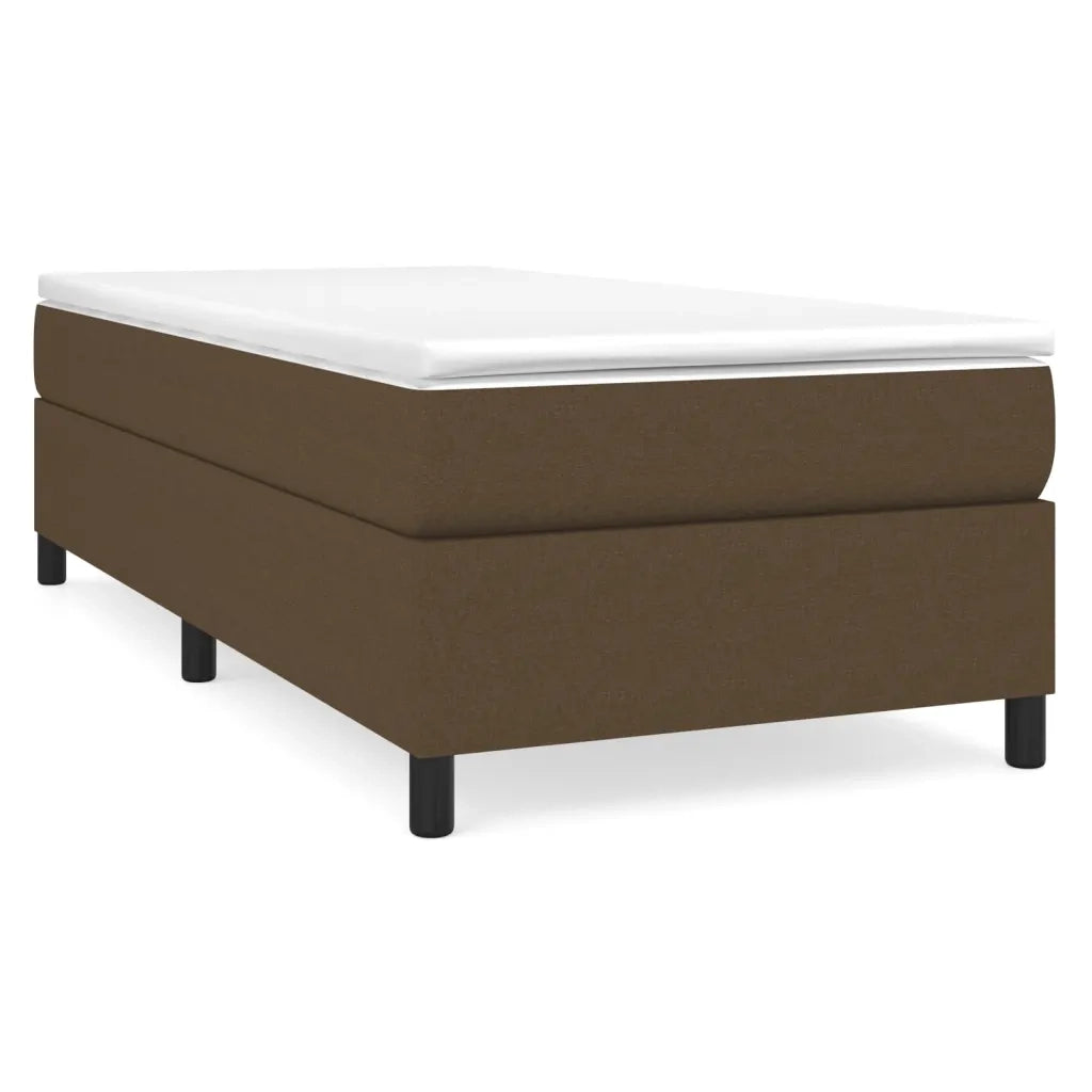 Struttura Letto a Rete a Molle Marrone Scuro 90x190 cm Tessuto 3120825