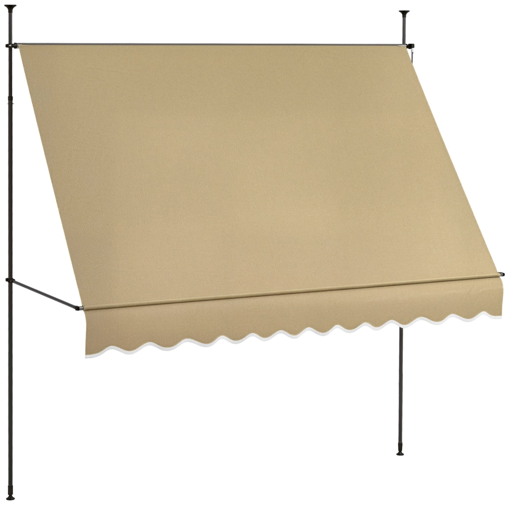 Toldo Retrattile Manuale con Manovella ¨C Minimal ¨C Beige 300x120x210-300 cm