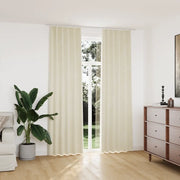 Tende Oscuranti con Ganci 2 pz Crema in Velluto 140x245 cm 134518