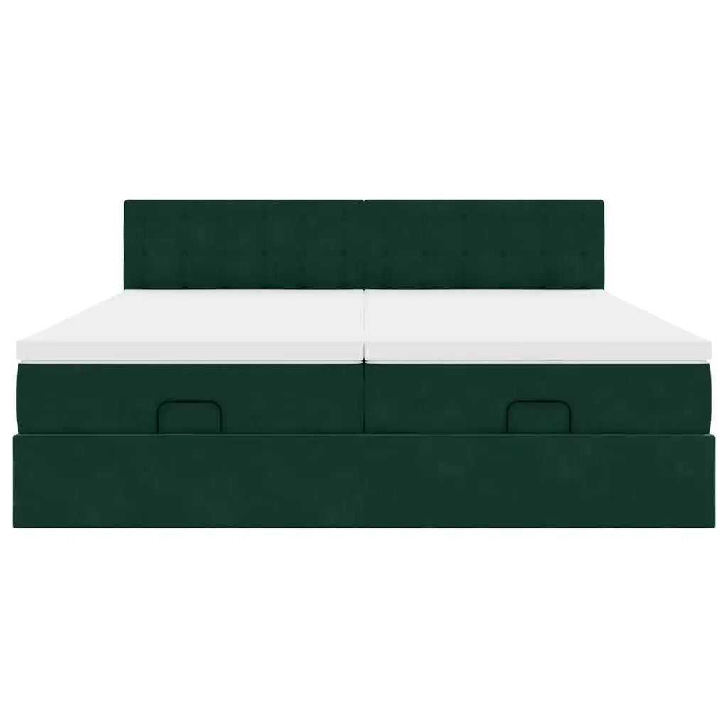 Struttura Letto Pouf con Materassi 160x200 cm Velluto 3312956