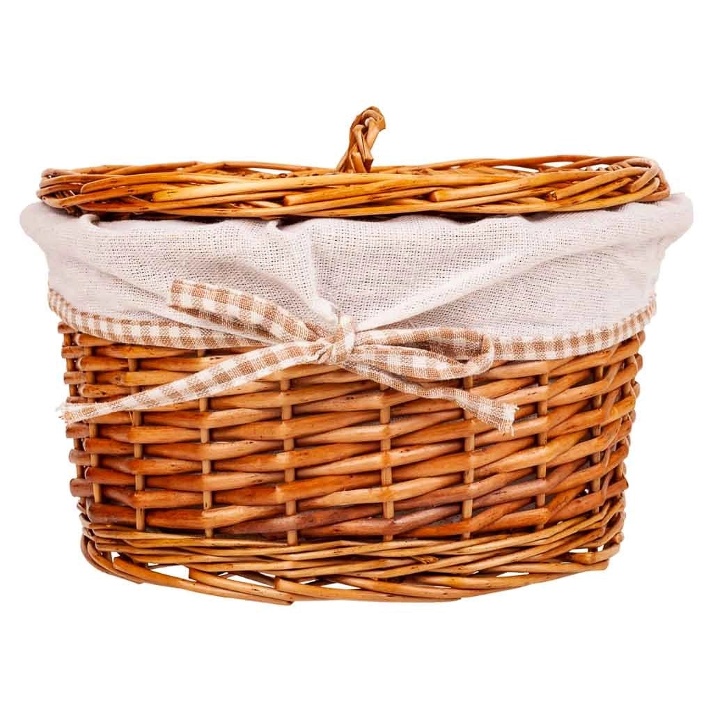 Set di 2 scatole in vimini marrone