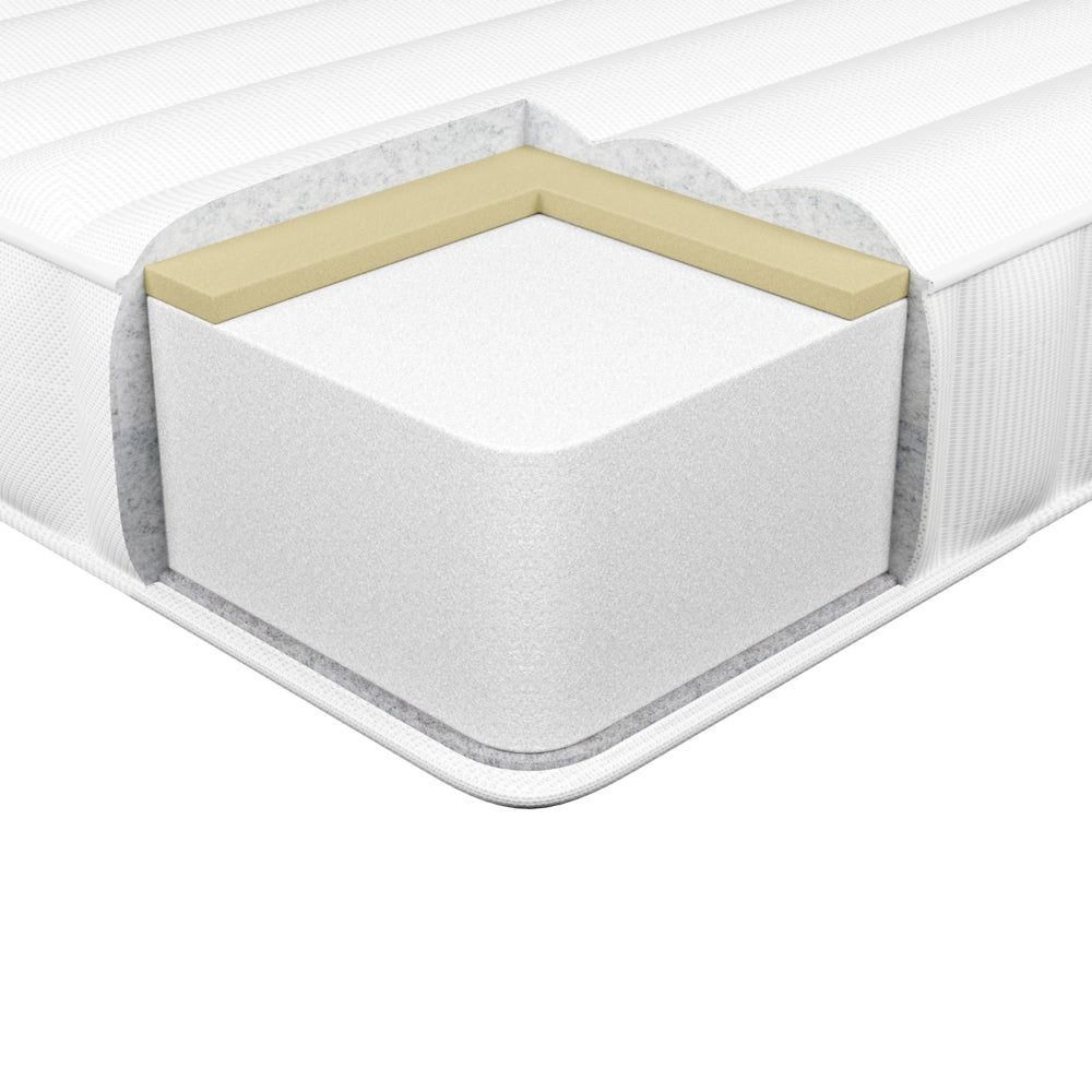 Materasso in Memory Foam bianco con tessuto grigio EU misura singola 140 x 200 cm Medio