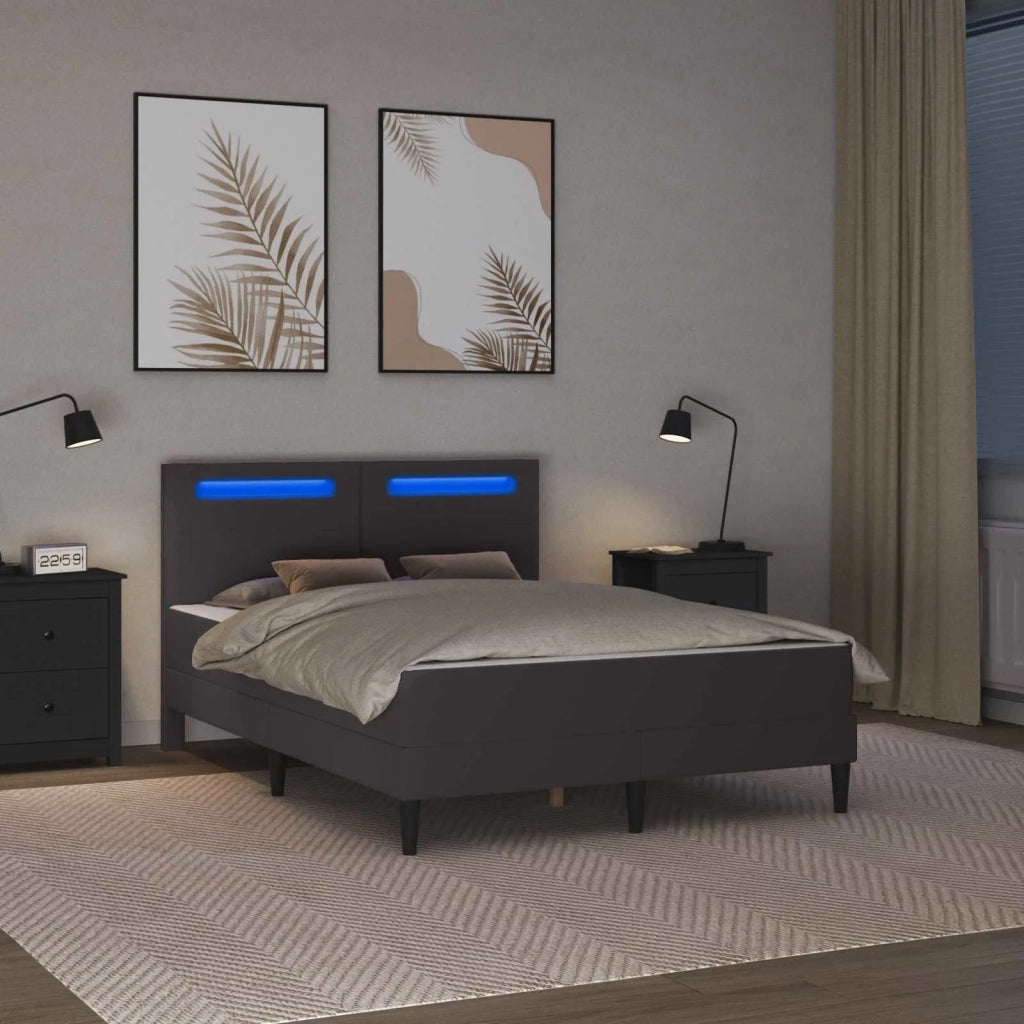 Struttura del letto con testiera Grigio 120 x 200 cm Similpelle 3414994