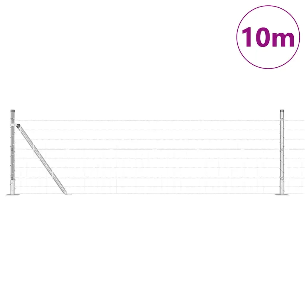 Recinzione da Giardino | Recinzione con Posto Argento 0,6 x 10 m Acciaio