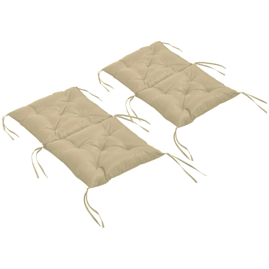 Cuscini per Sedie ¨C zephmum ¨C Set 2 Pezzi, 98x50 cm, Tessuto, Khaki