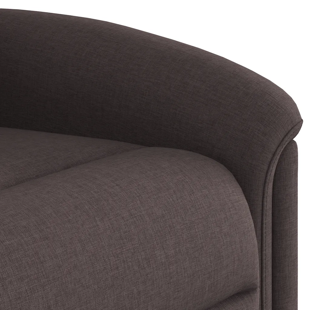 Poltrona Reclinabile Marrone Scuro in Tessuto 4015621
