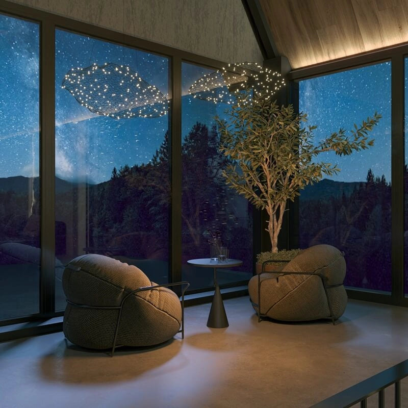 Lampada a sospensione Maxlight Stardust nera LED 14W