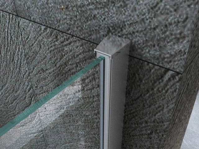 Box doccia due lati scorrevole cristallo 8mm trasparente h.195 FLUIDA 100x100 cm