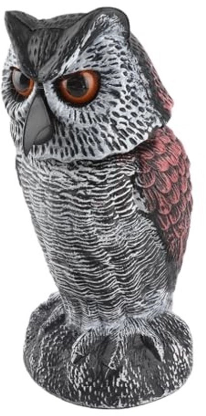 Decoy per uccello - Meccanismo di oscillazione - Repellente per insetti - Decorazione per giardino - Impermeabile - Altezza 26 cm - Dettagli realistici - Riproduzione di un uccello locale