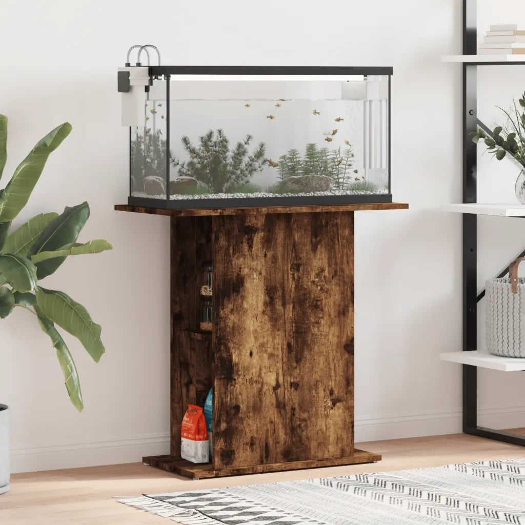 Supporto Acquario 75x36x72,5 cm Legno Multistrato Rovere Fumo CFW8253565