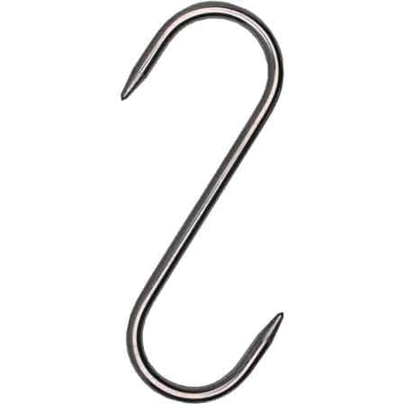 GANCIO FISSO 100x4 mm - 2 punte - 10 pezzi