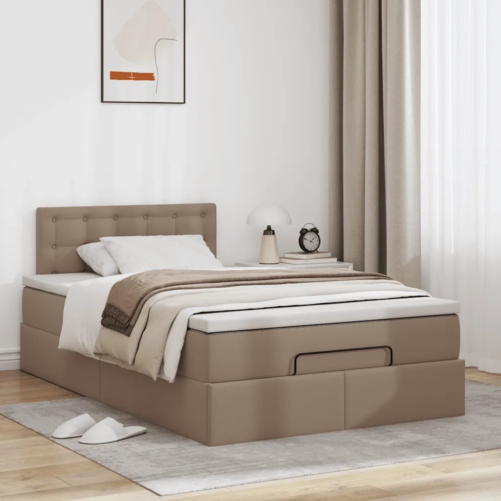 Struttura Letto Pouf con Materasso 120x200 cm Similpelle 3311302