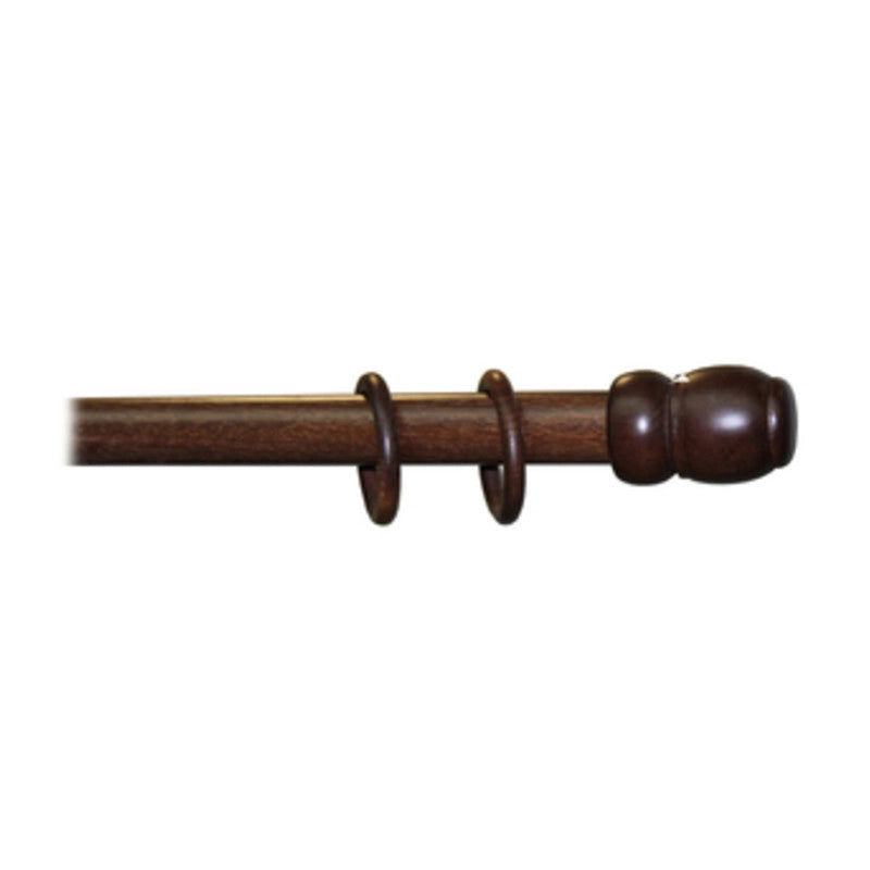 BASTONE LEGNO A STRAPPO D 35 NOCE SC 300CM S/SUPP.