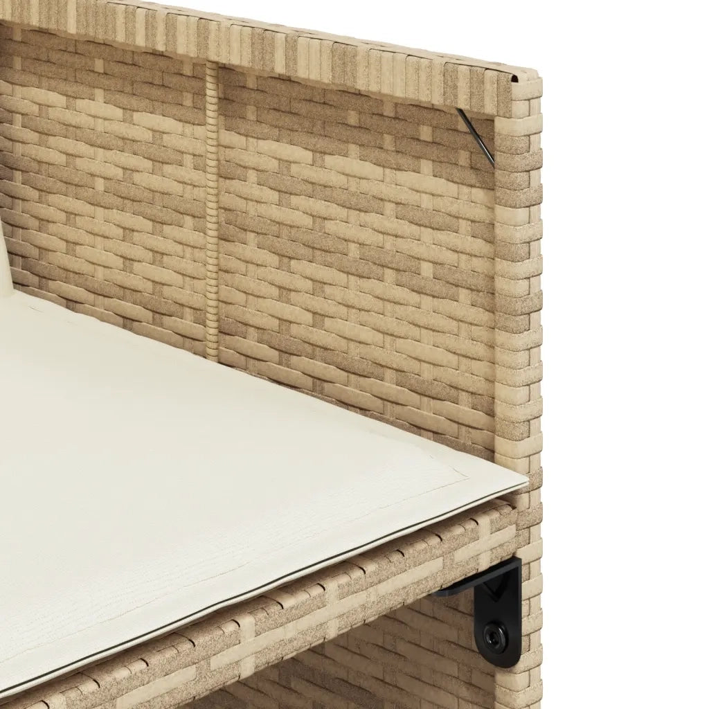Set da Pranzo da Giardino 9 pz con Cuscini Beige in Polyrattan 3277911