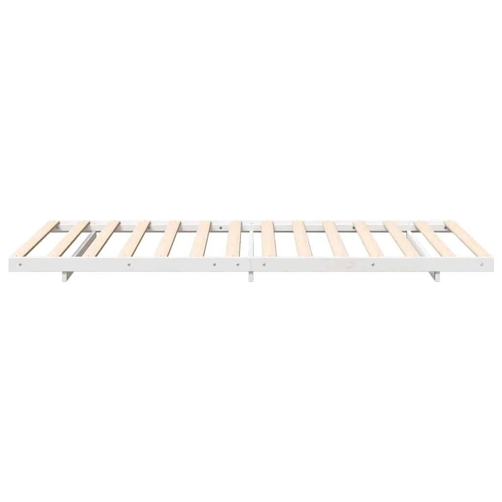 Letto singolo | Letto per adulti | Struttura del letto Bianco 100 x 220 cm Pino massello