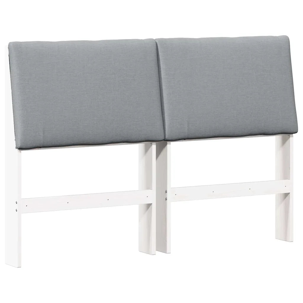 Testiera | Testata imbottita Grigio chiaro 140 cm Pino massello