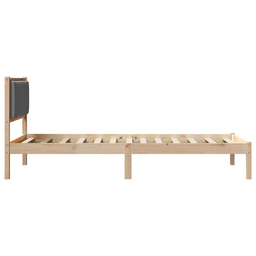 Letto singolo | Letto per adulti | Letto con Testiera Rivestita Grigio scuro 100 x 200 cm