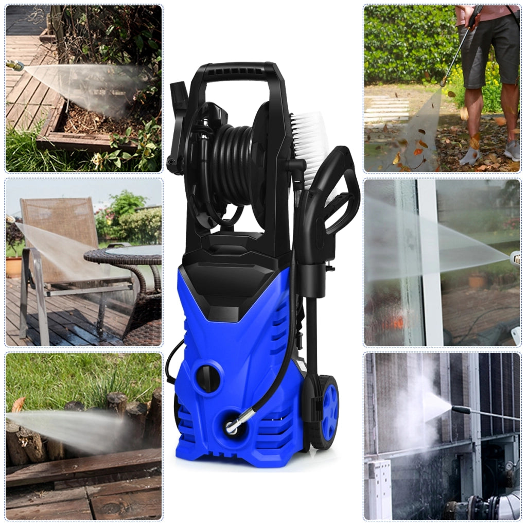 Idropulitrice portatile con 2030 PSI, 5,0 L/Min, ugello Lotus per la pulizia di giardini e auto, Blu-Strumenti elettrici