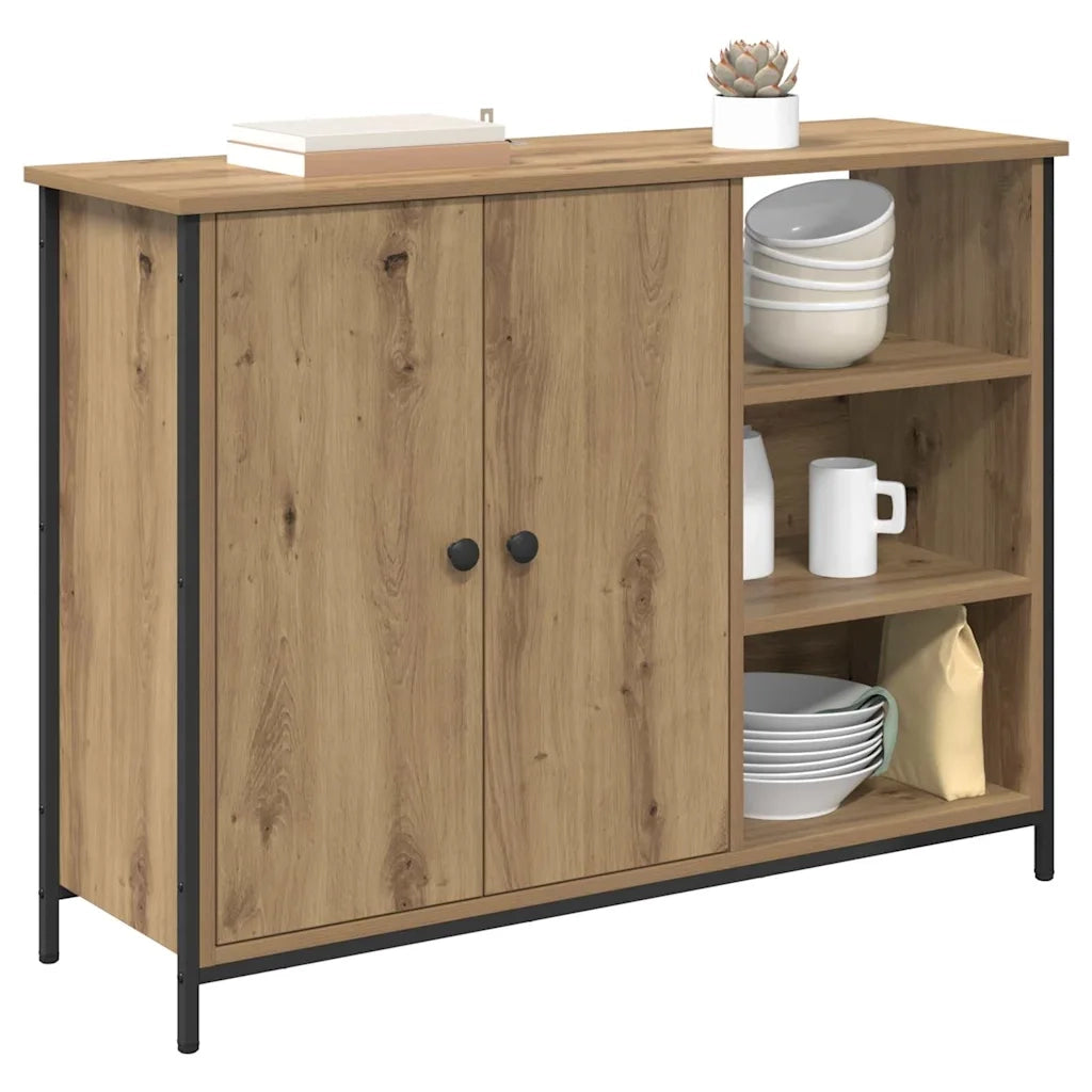 Credenza-Buffet-Armadio da cucina Rovere artigianale 100 x 33 x 75 cm Legno multistrato