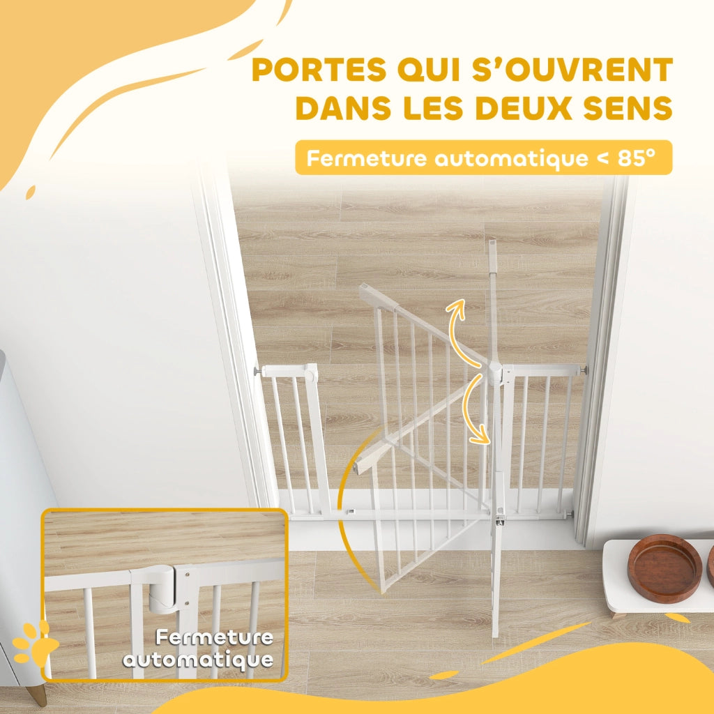Barriera Sicurezza Bambini e Animali ¨C Minimal ¨C Bianco 76-102 cm