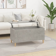 Tavolino Salotto Grigio Cemento 90x44,5x45 cm Legno Multistrato 819584