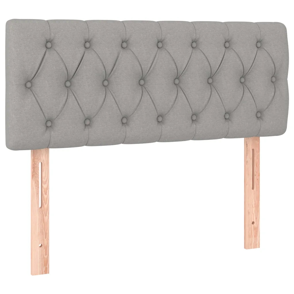 Letto singolo | Letto per adulti | Giroletto a Molle con Materasso Grigio Chiaro 90x190 cm Tessuto