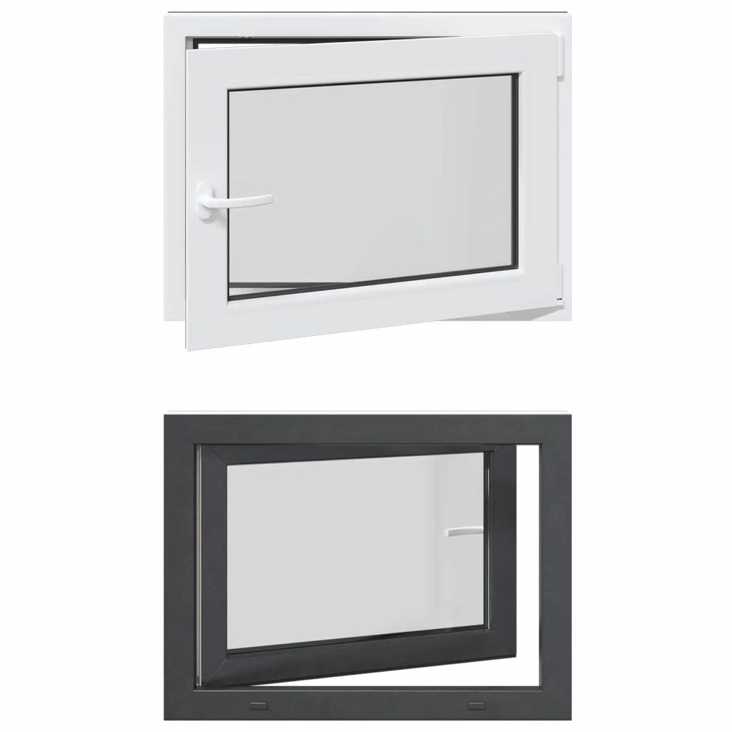 Finestra per Soffitta RISOR 80 x 50 cm PVC e Vetro Antracite CFW4289137