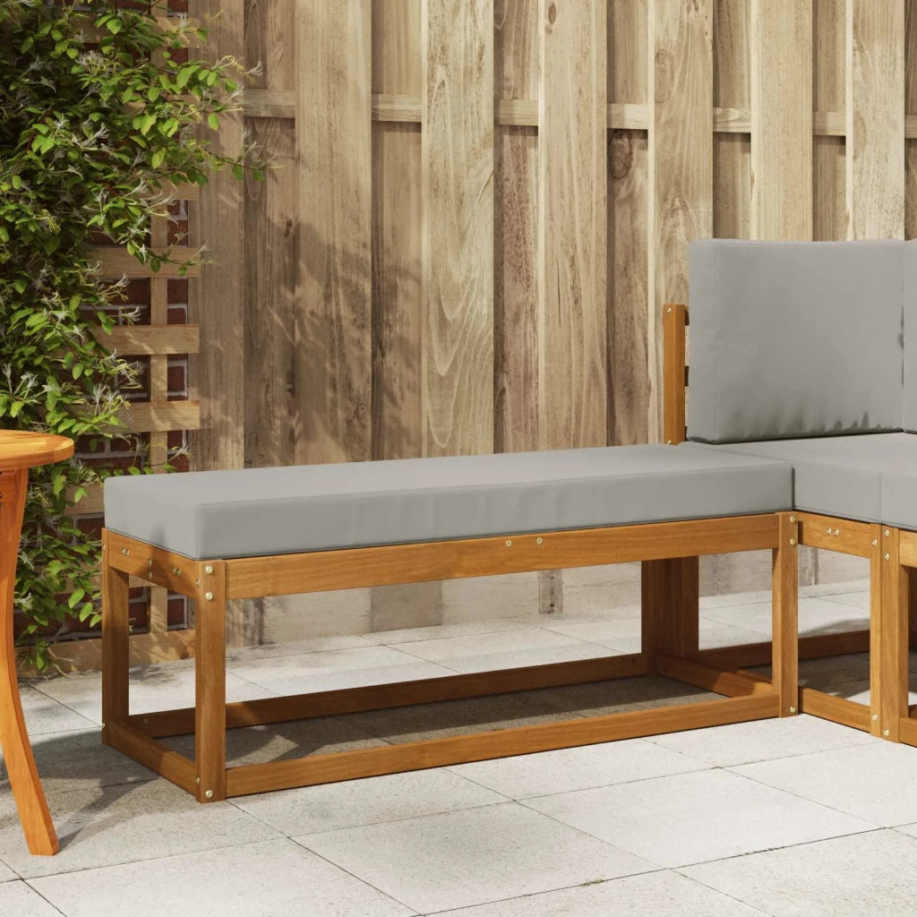 Panca Sgabello Grigio Naturale e Chiaro 115 x 43 x 37 cm CFW6240869
