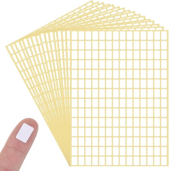 Etichette matite bianche adesive - 5880 pezzi - Etichette bianche per scuola e ufficio