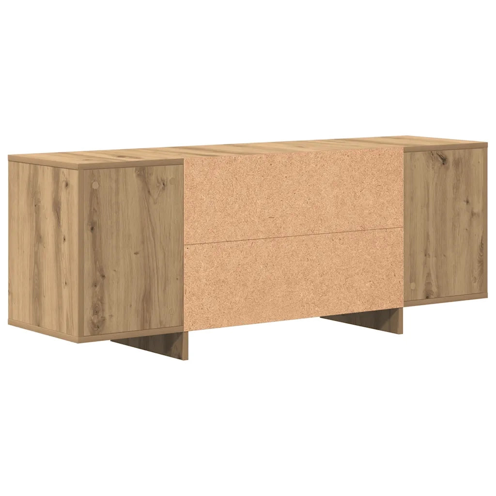 Mobile TV Rovere Artigianale 130x35x50 cm in Legno Multistrato 856789
