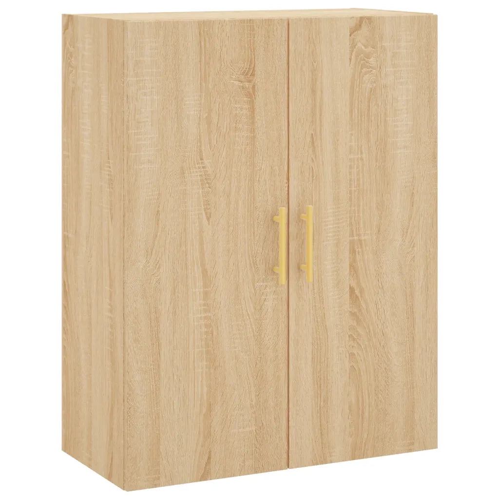 Pratico armadio a muro di design per camera da letto o ufficio 69,5 x 34 x 90 cm realizzato in legno composito di rovere Sonoma 02_0048577